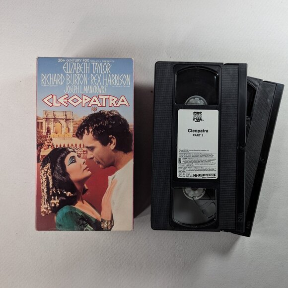 3/$15 Elizabeth Taylor, Richard Burton in CLEOPATRA (1963) Double VHS from 1991 - Picture 5 of 6